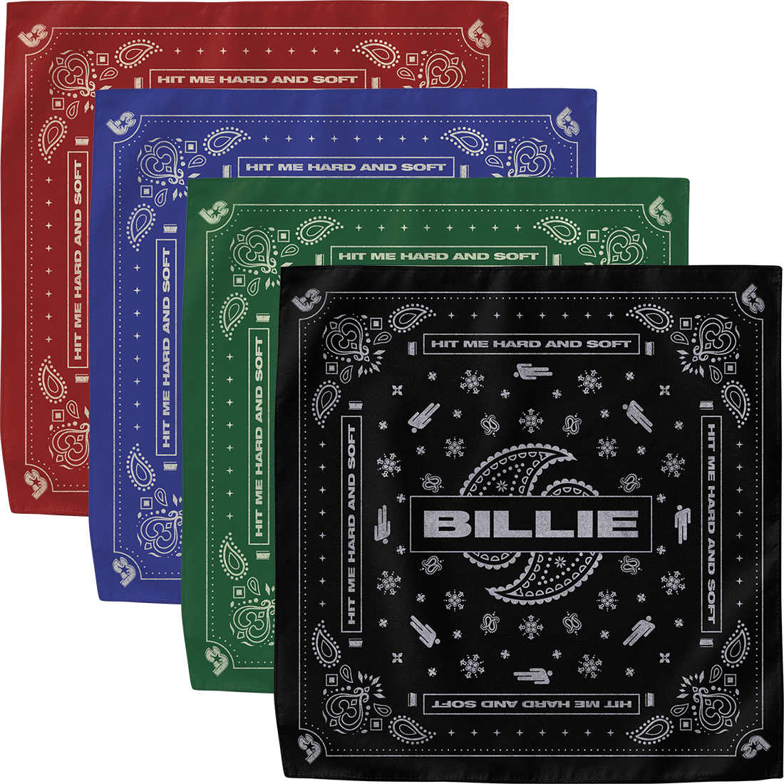 BILLIE EILISH ビリーアイリッシュ バンダナ ブラック Paisley Blohsh Black Bandana - Billie Eilish | Store