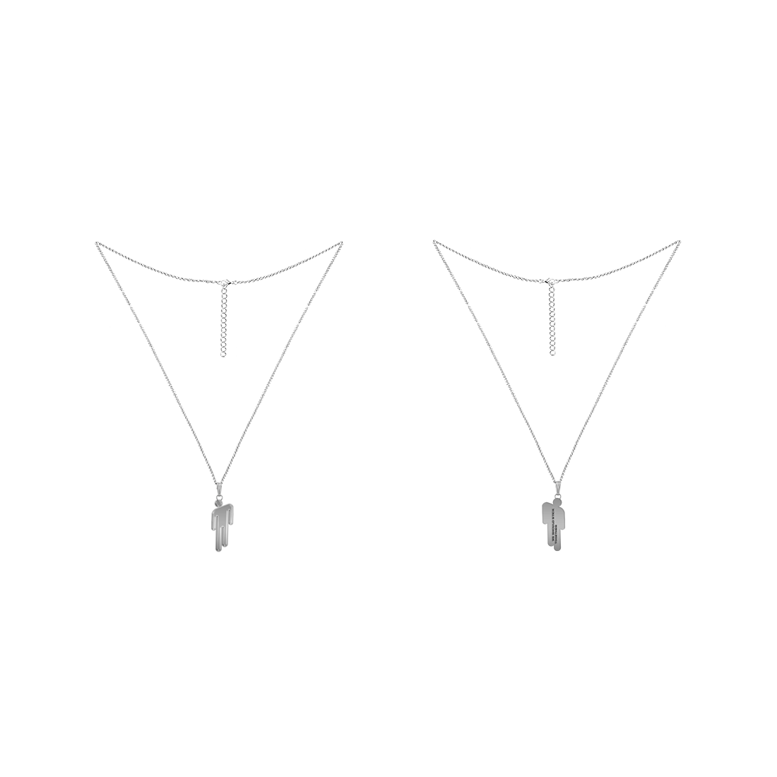 Billie Eilish BLOHSH SILVER FRIENDSHIP NECKLACE 2 PACK Halskette 389758