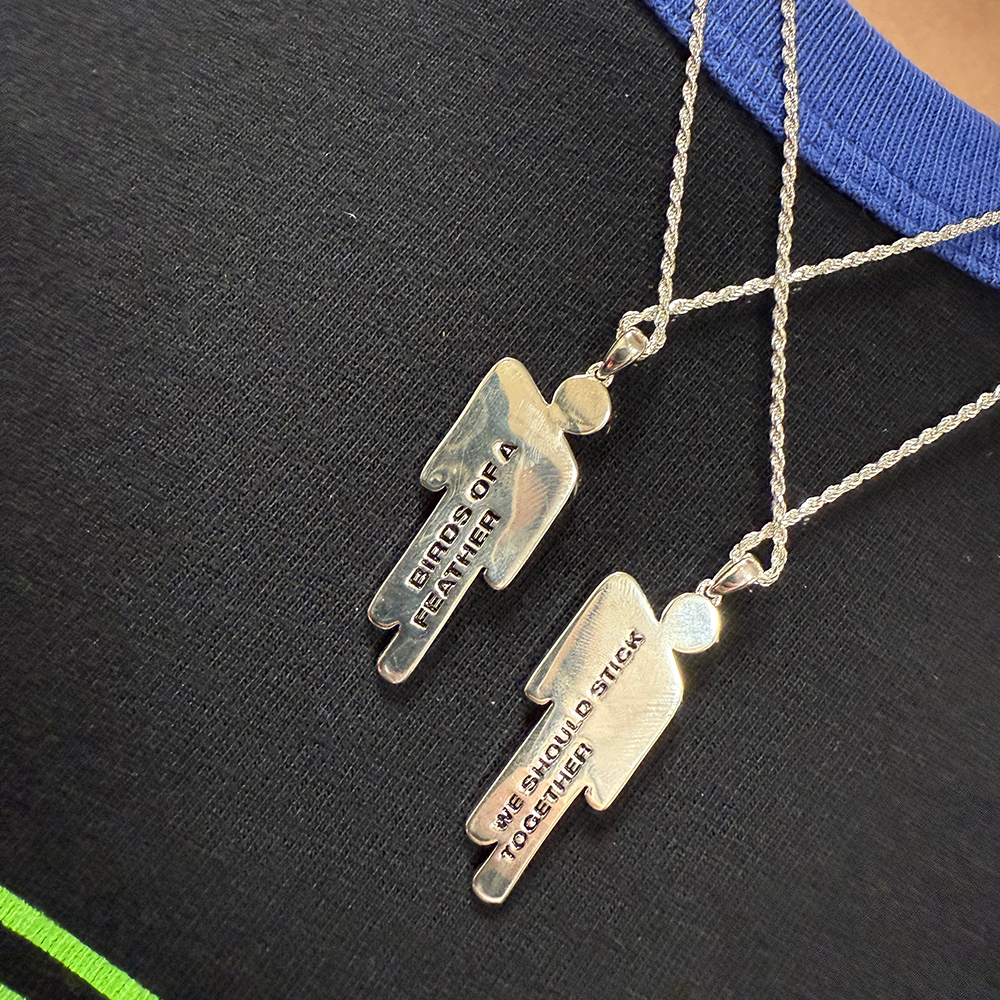 BLOHSH SILVER FRIENDSHIP NECKLACE 2 PACK - Billie Eilish BLOHSH SILVER FRIENDSHIP NECKLACE 2 PACK - Billie Eilish