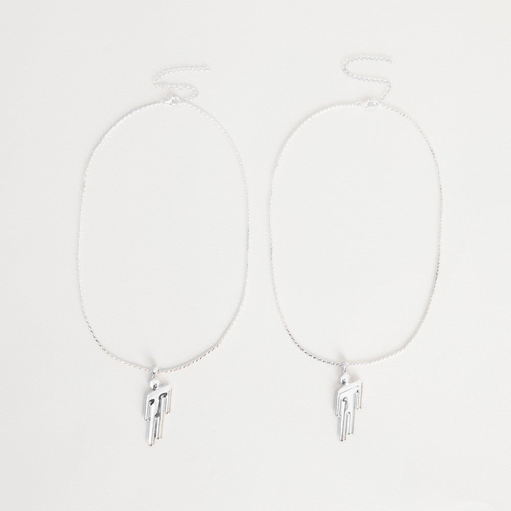 Billie Eilish BLOHSH SILVER FRIENDSHIP NECKLACE 2 PACK Halskette 445139