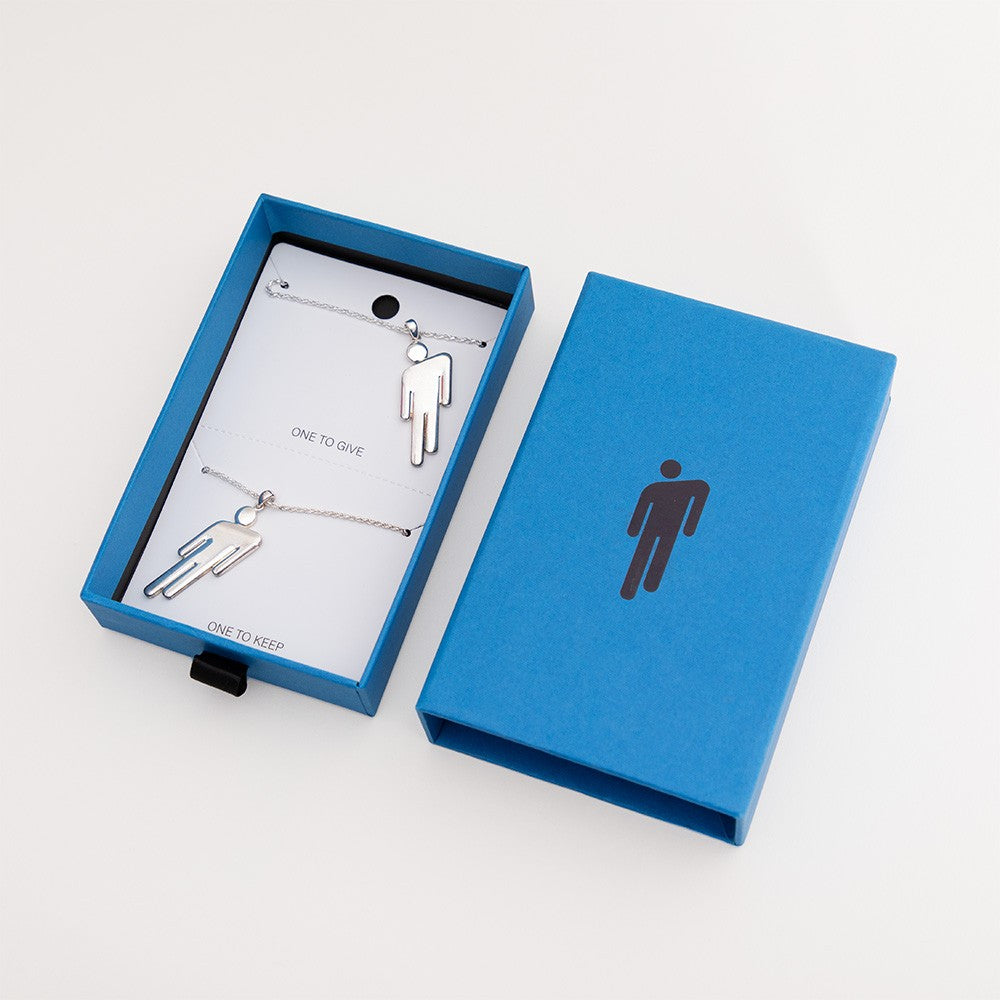 BLOHSH SILVER FRIENDSHIP NECKLACE 2 PACK - Billie Eilish