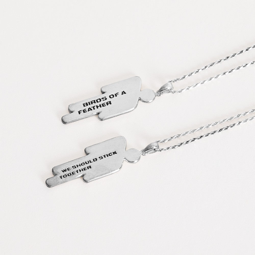 BLOHSH SILVER FRIENDSHIP NECKLACE 2 PACK - Billie Eilish
