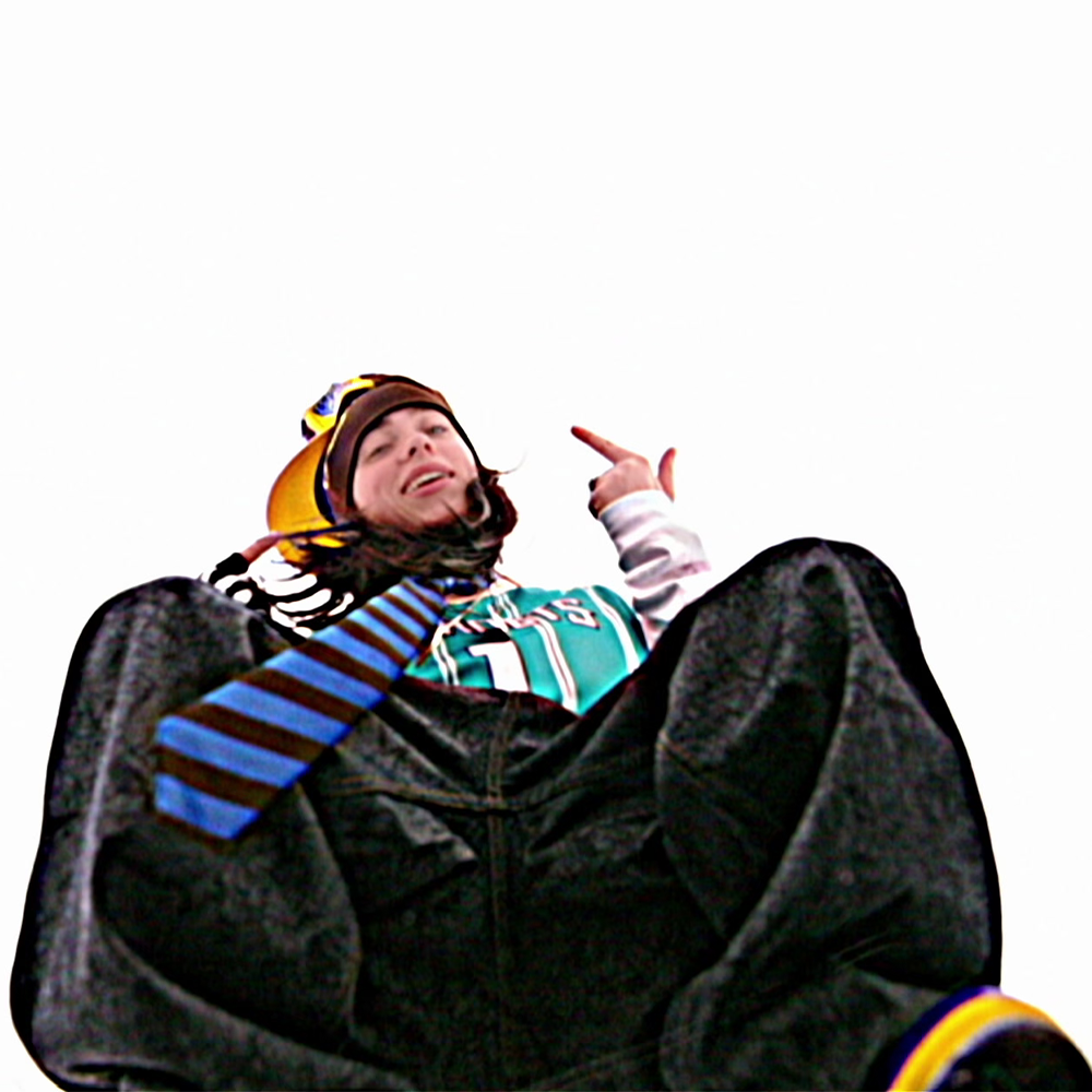 Billie Eilish Black & Blue Striped Krawatte 361615