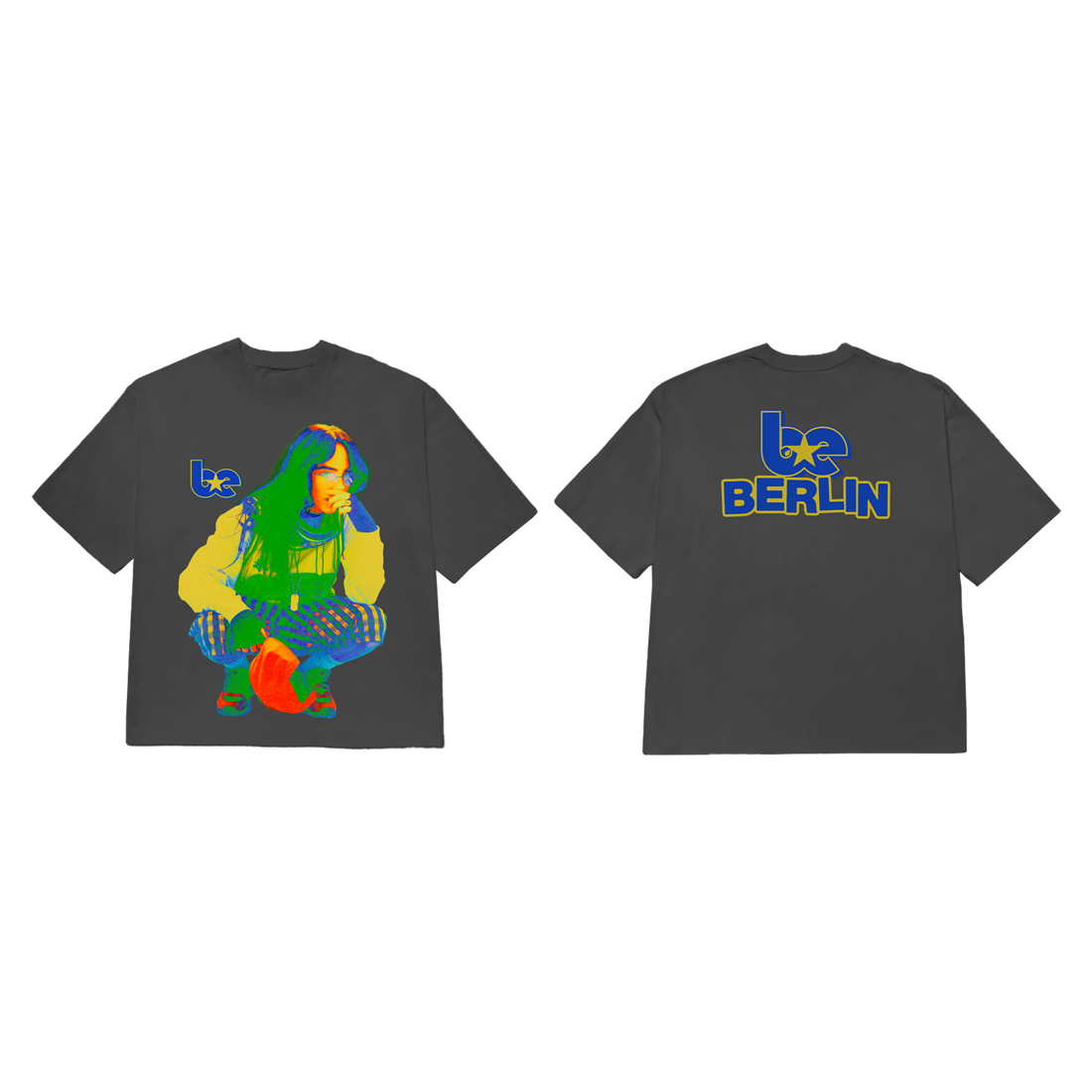Billie Eilish Color Pop Berlin Washed Black T-Shirt T-Shirt 409055