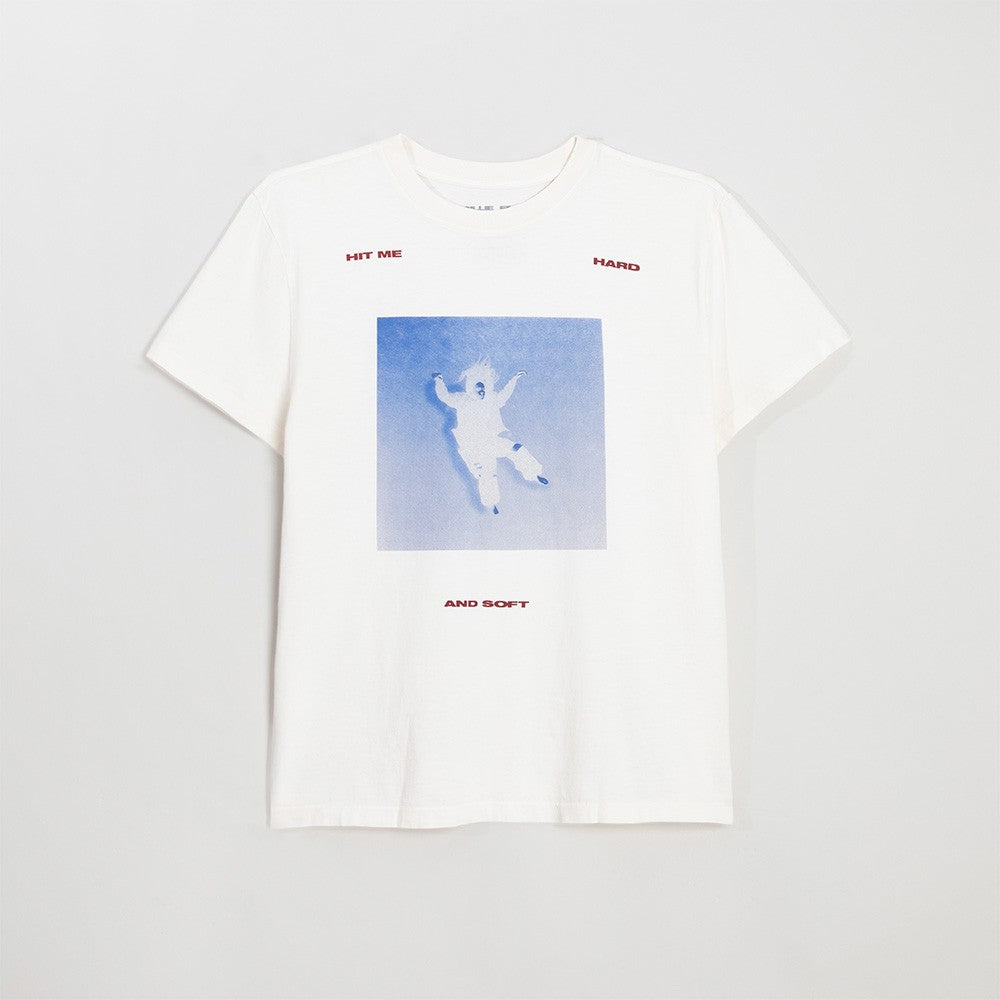 Billie Eilish Falling Scatter Text White T-Shirt 445261