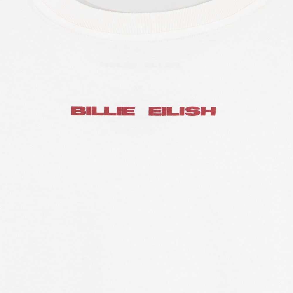 Billie Eilish Falling Scatter Text White T-Shirt 445267
