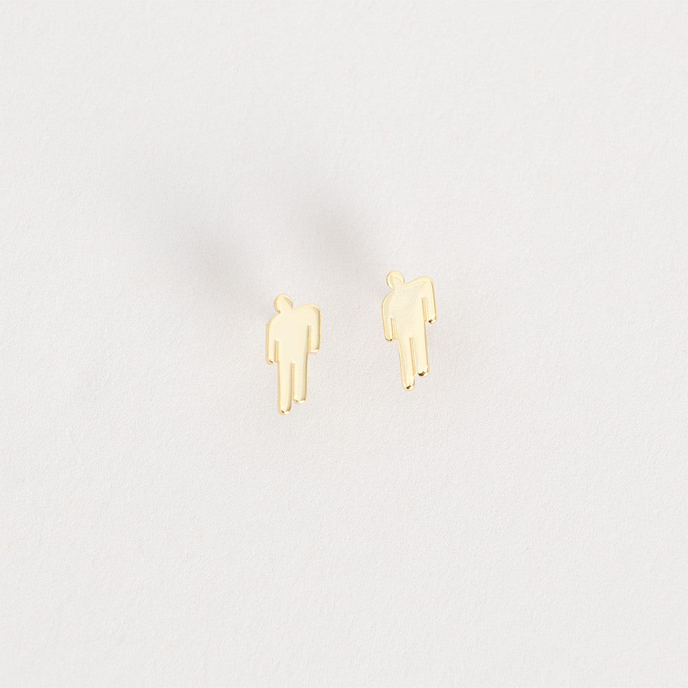 Billie Eilish Gold Blohsh Mini Stud Earrings Ohrring 445269