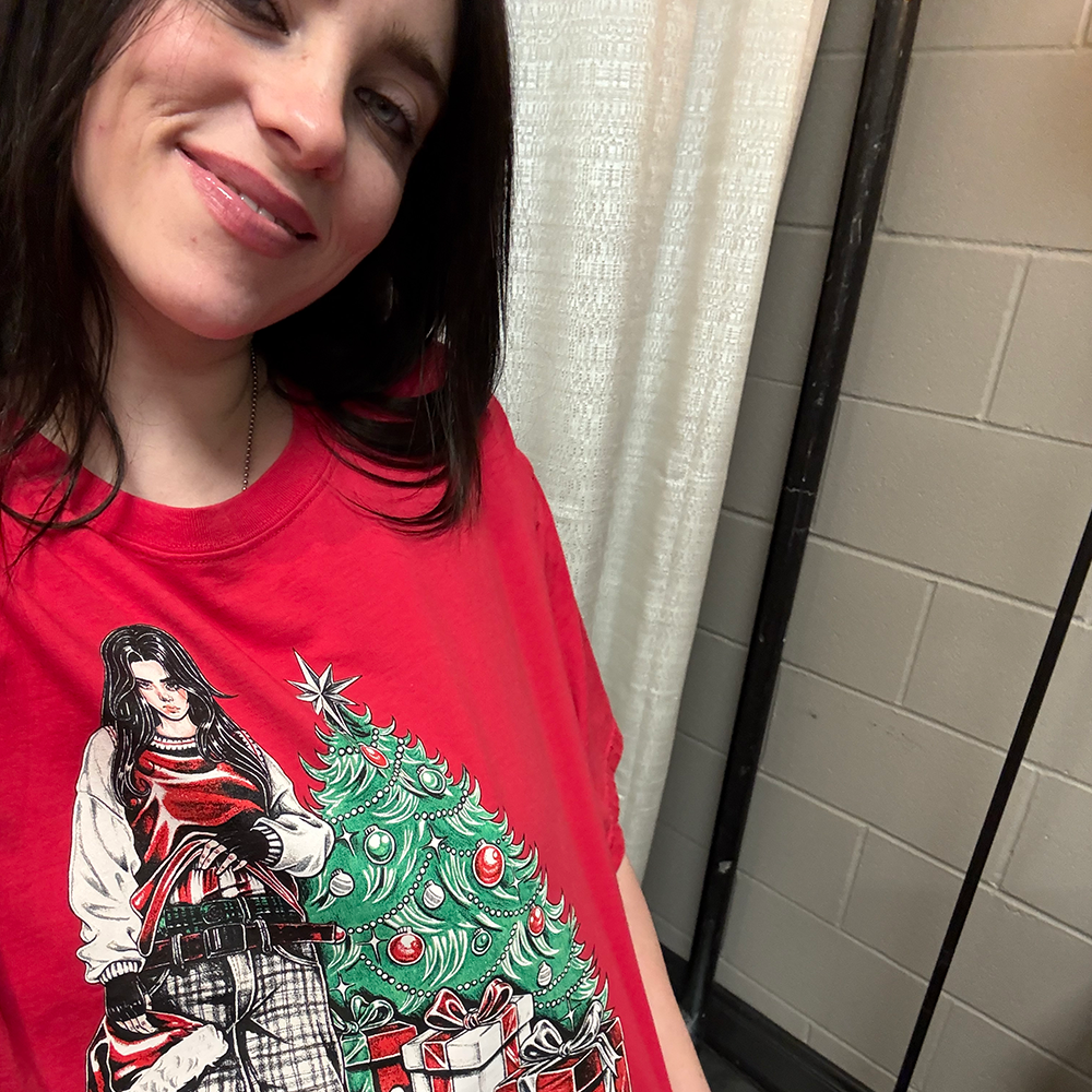 Billie Eilish HAPPY HOLIDAYS RED TEE T-Shirt 390169