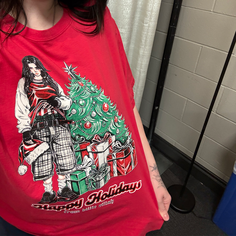 Billie Eilish HAPPY HOLIDAYS RED TEE T-Shirt 390157