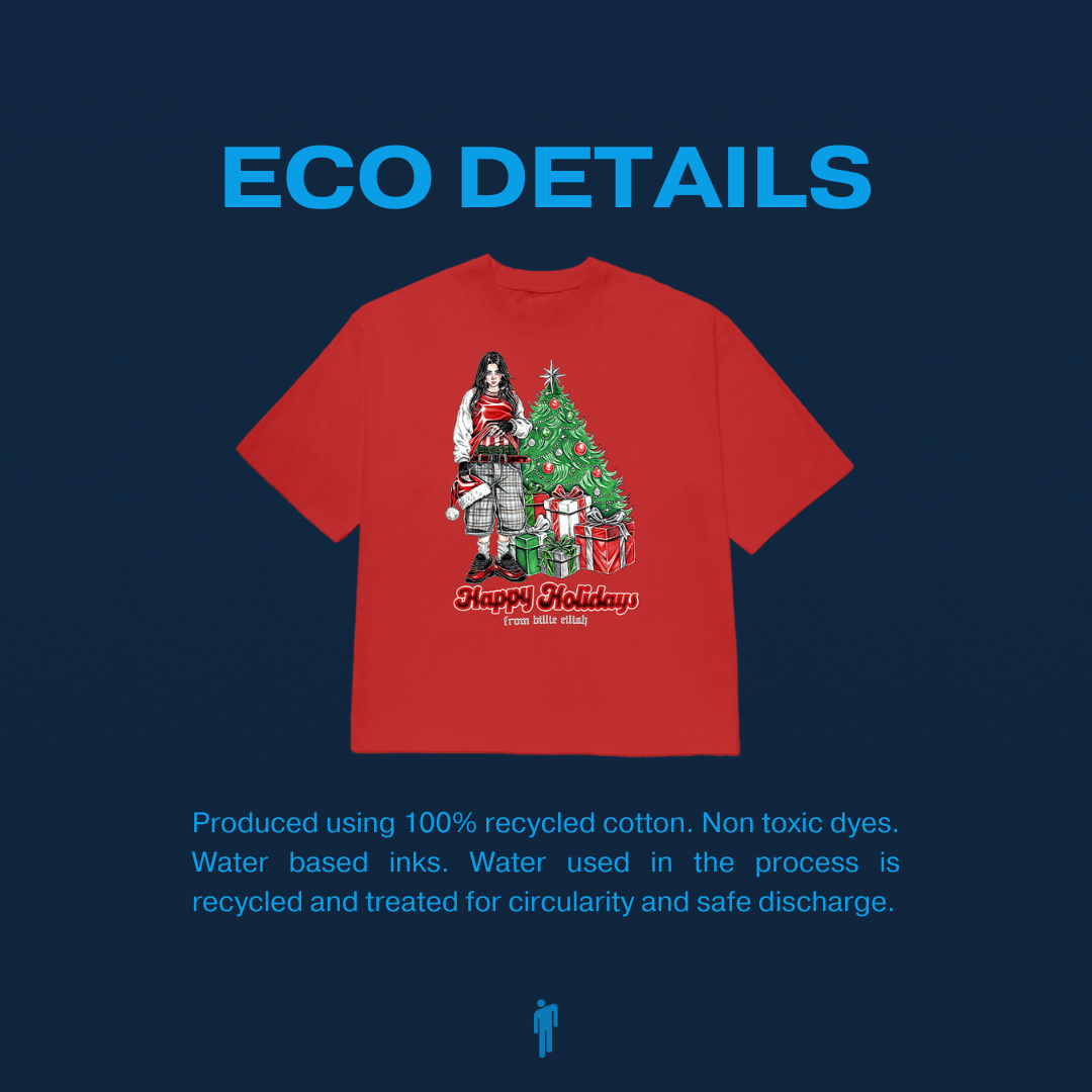 Billie Eilish HAPPY HOLIDAYS RED TEE T-Shirt 390163