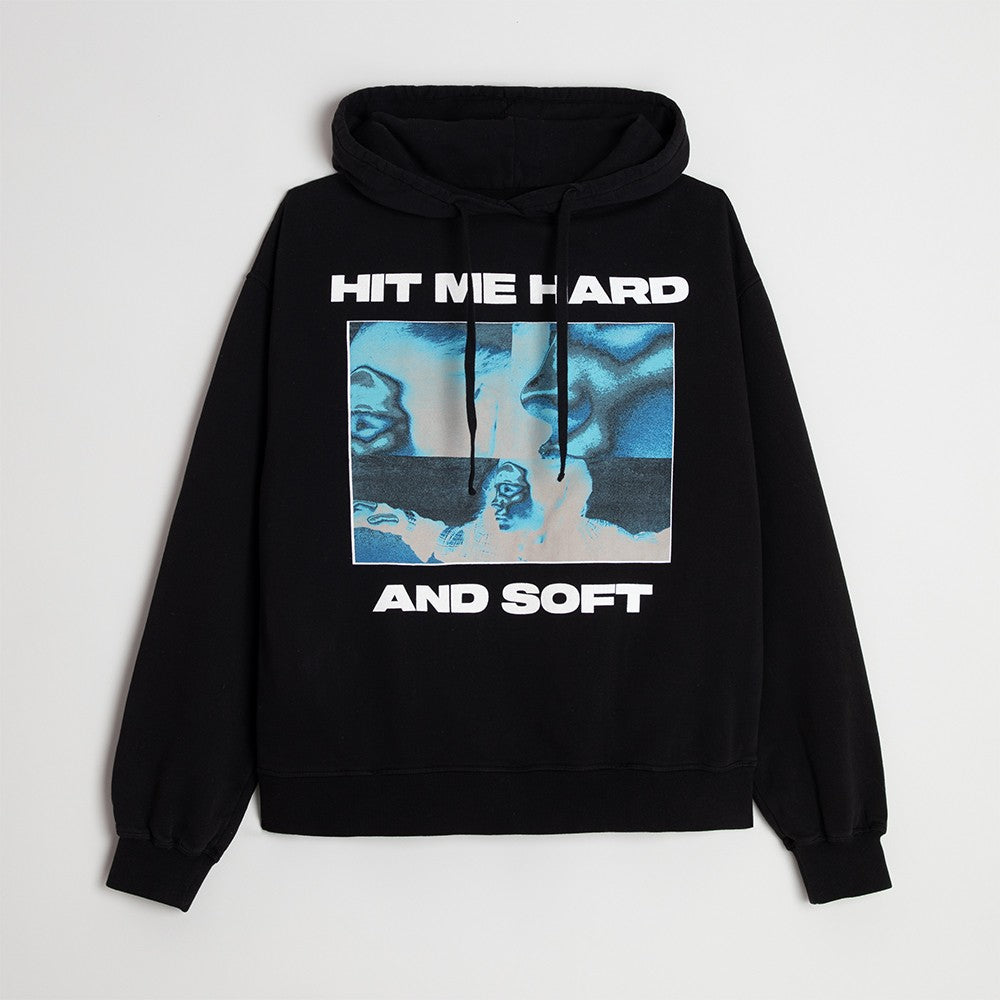 Billie Eilish Thermal Photo Title Pullover Black Hoodie 445335